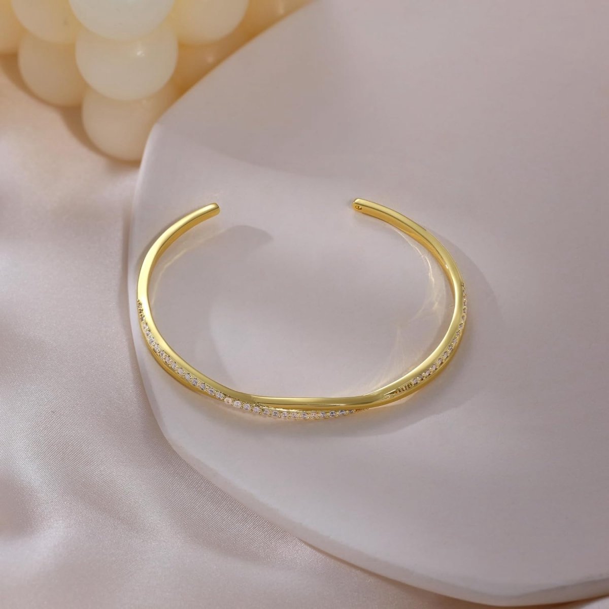 Silver Wave Adjustable Open Bracelets