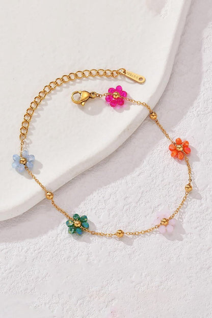 Boho Stainless Steel Flowers Bracelets
