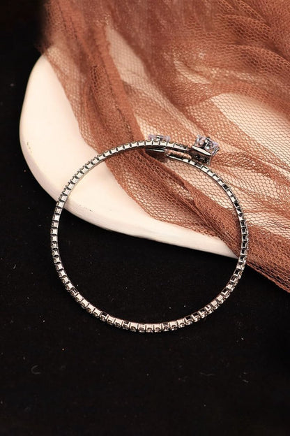 Gold Rhinestone Open Cuff Tennis Bracelets