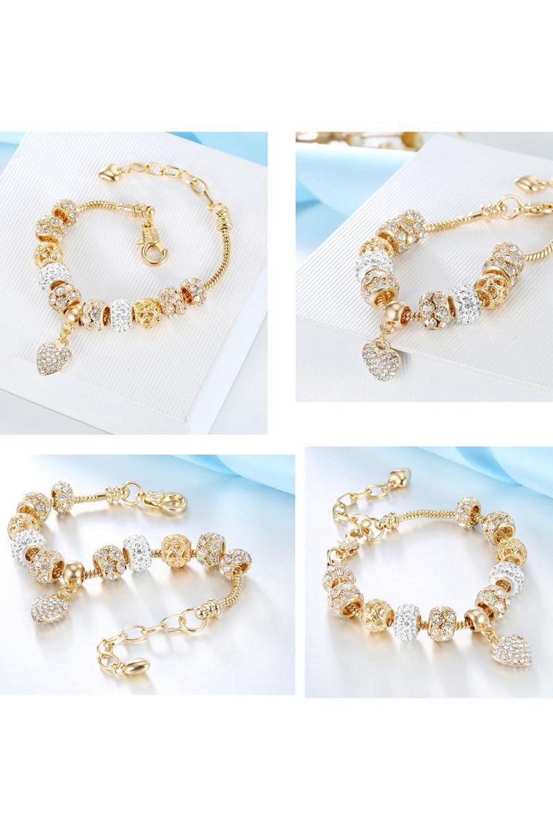 Silver Plated Charm Beaded Bracelets