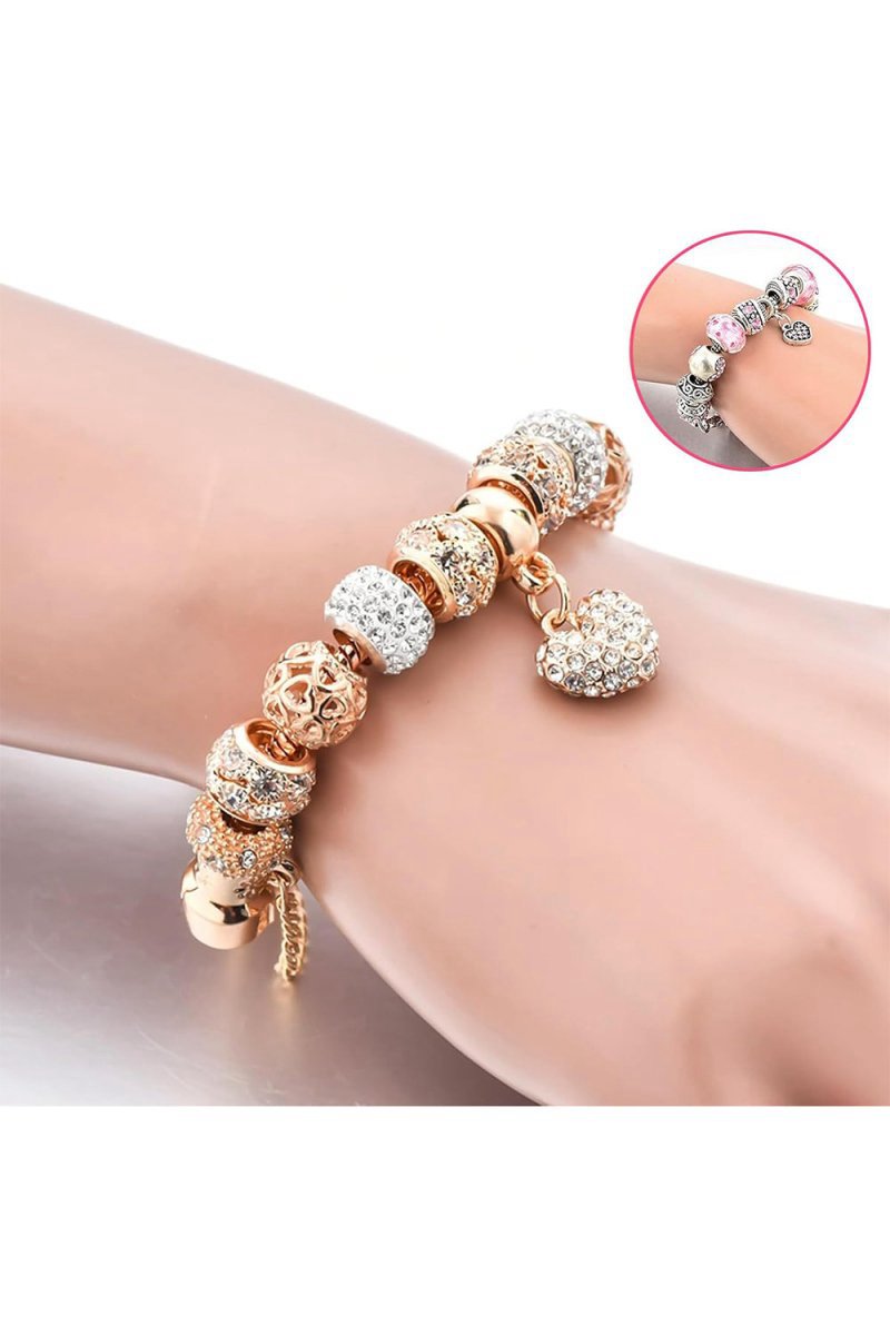 Silver Plated Charm Beaded Bracelets