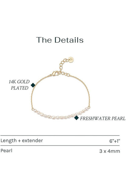 Rose Gold Plated Pearl Bracelets