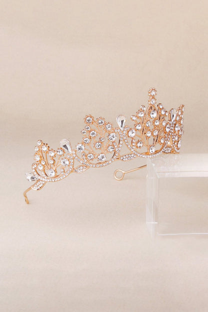 Bronze Princess Rhinestone Crowns for Women