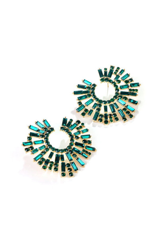 Rhinestone Round Shape Earrings