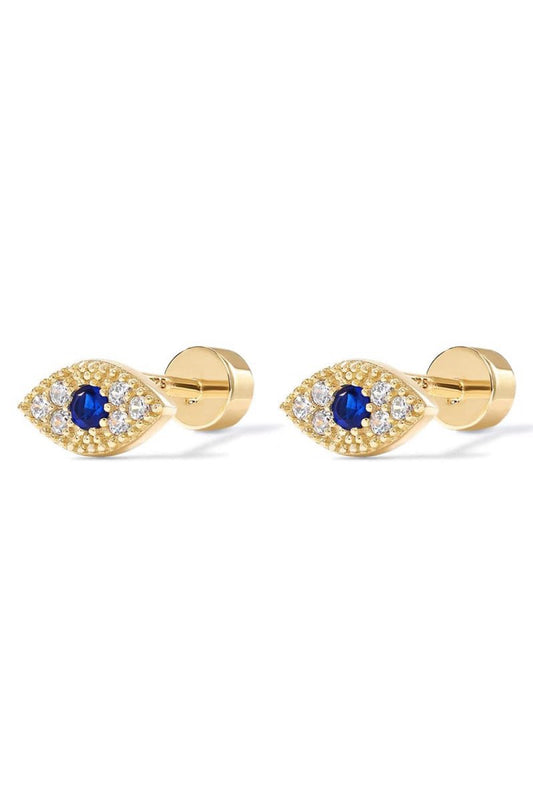 Cubic Zirconia Eye Earring