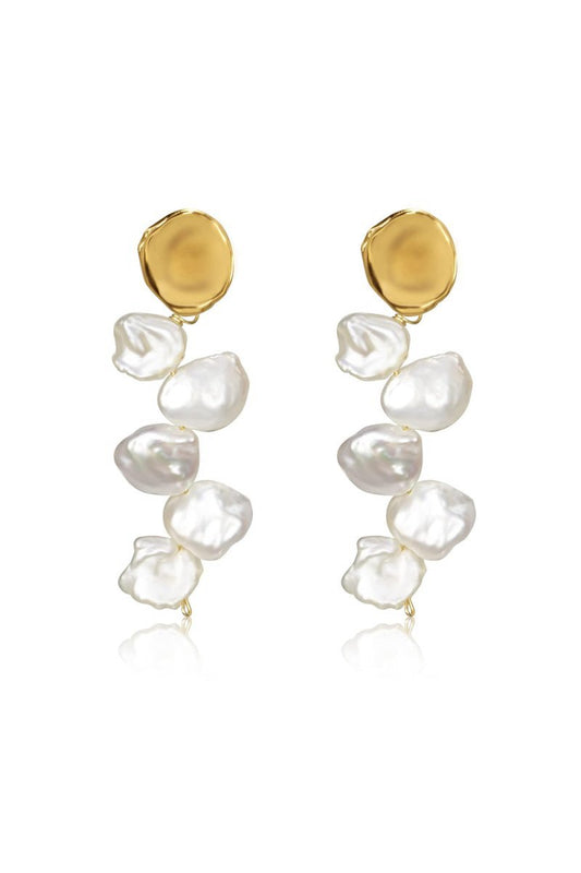 Long Baroque Pearl Earrings Tassel