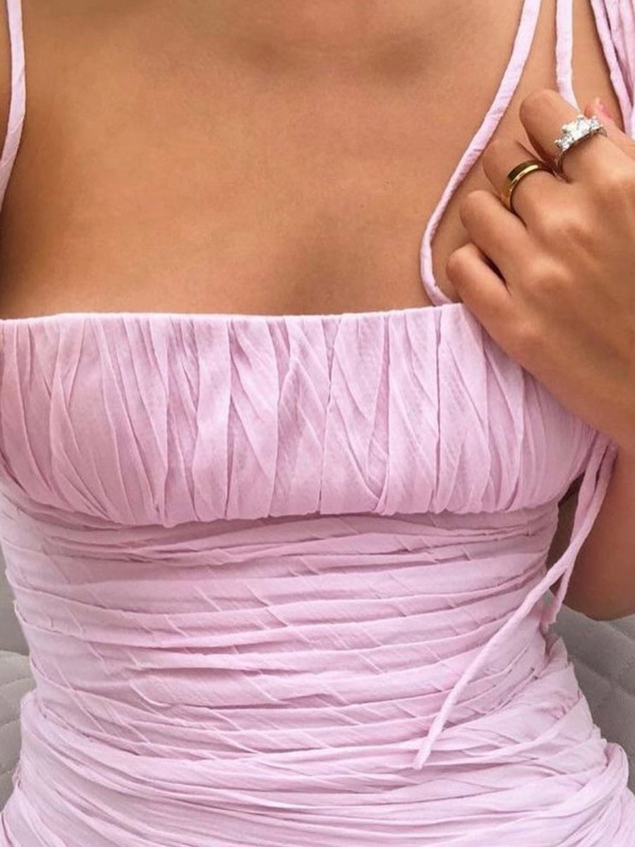 Mermaid Spaghetti Straps Floor Length Sleeveless Prom Dresses