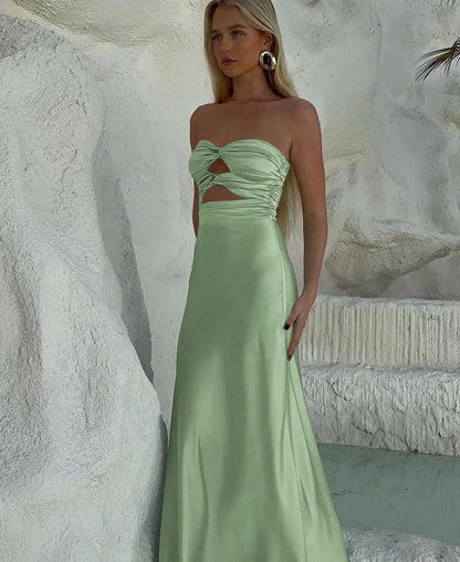 Strapless Sheath Long Prom Dresses