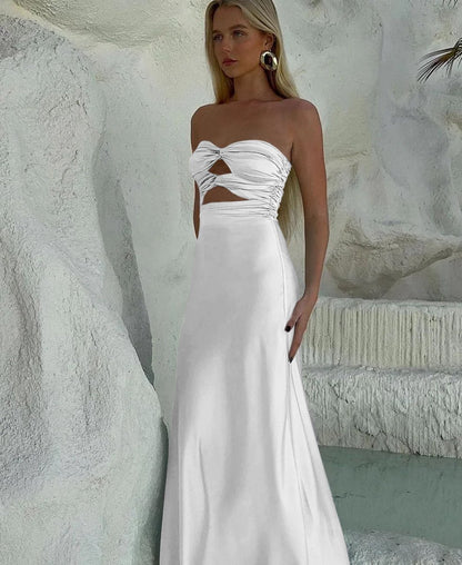 Strapless Sheath Long Prom Dresses