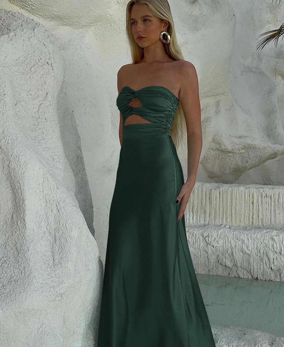 Strapless Sheath Long Prom Dresses