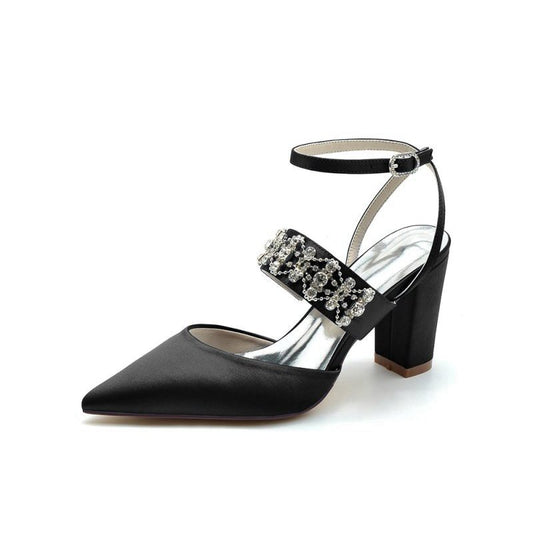 Satin Pump with Sparkling Accent