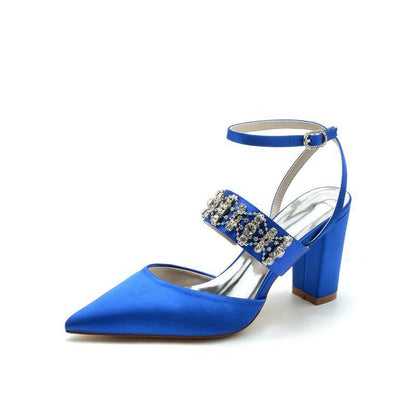 Satin Pump with Sparkling Accent