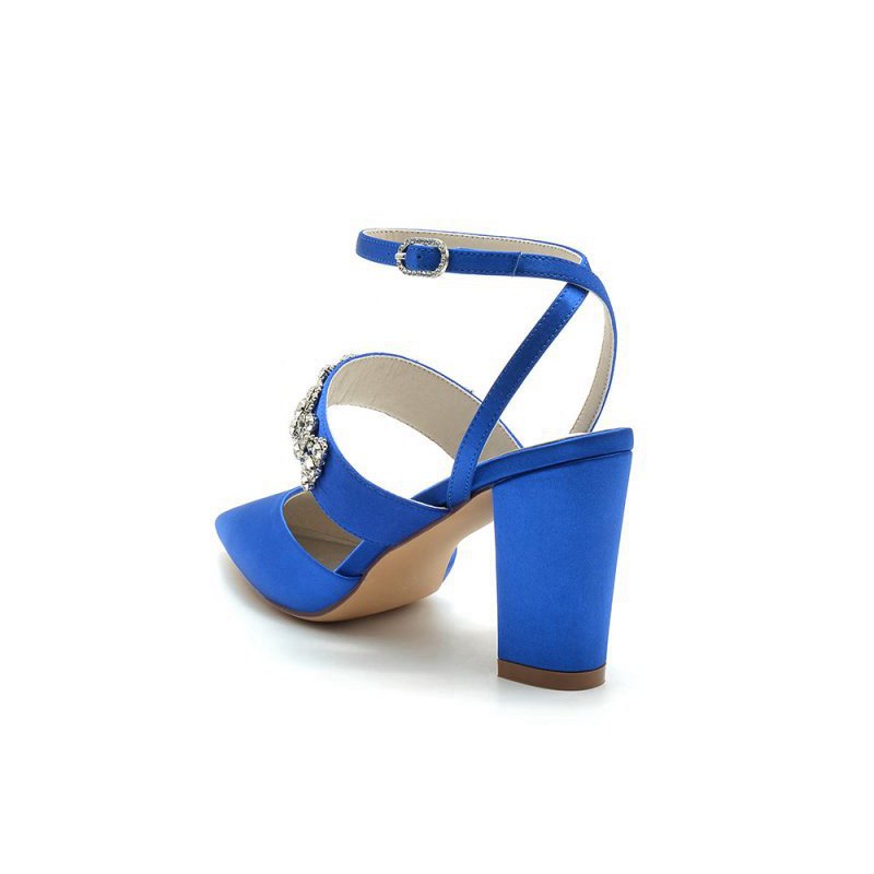 Satin Pump with Sparkling Accent