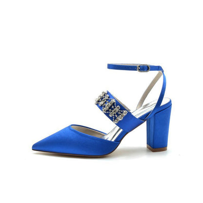 Satin Pump with Sparkling Accent