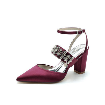 Satin Pump with Sparkling Accent