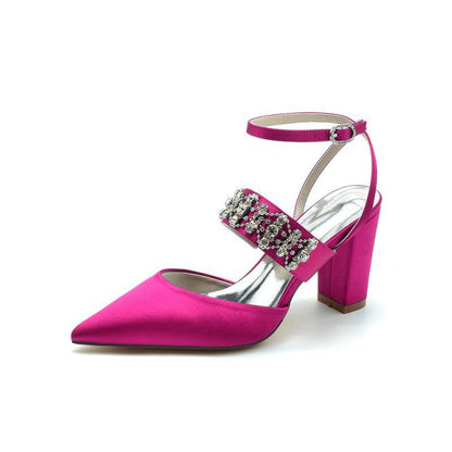 Satin Pump with Sparkling Accent