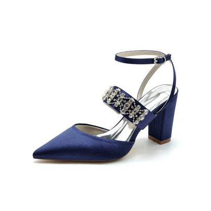 Satin Pump with Sparkling Accent