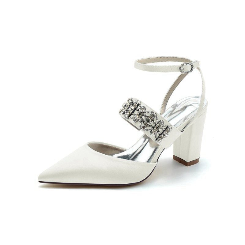 Satin Pump with Sparkling Accent