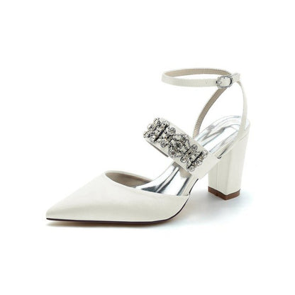 Satin Pump with Sparkling Accent