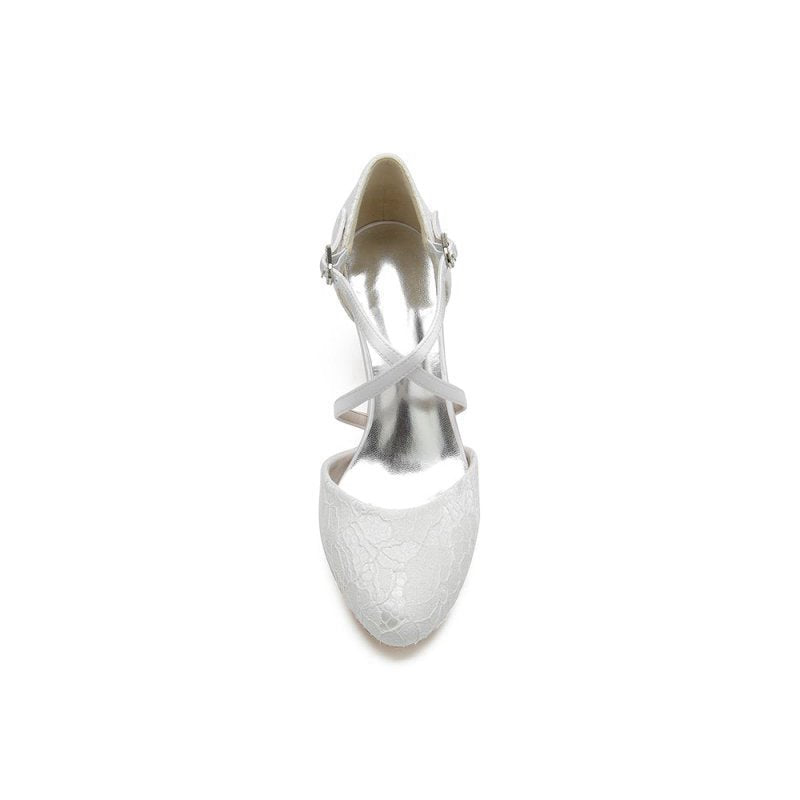 Lace Mid-Heel Pumps with Elegant Design