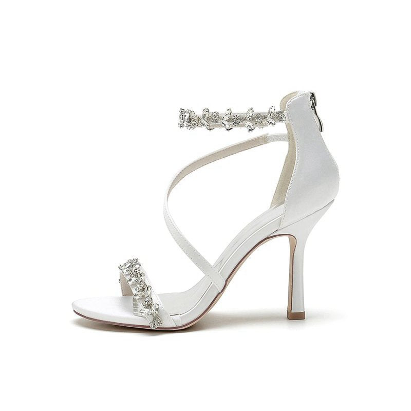 Elegant High Heels with Crystal and Accents