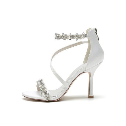 Elegant High Heels with Crystal and Accents