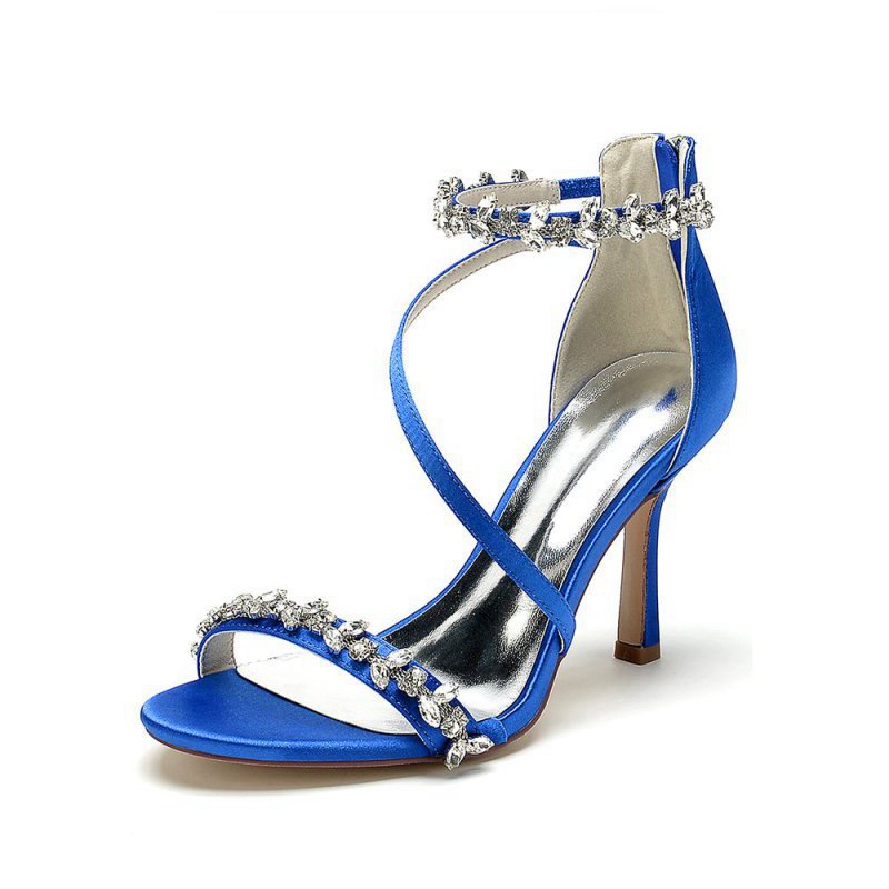 Elegant High Heels with Crystal and Accents