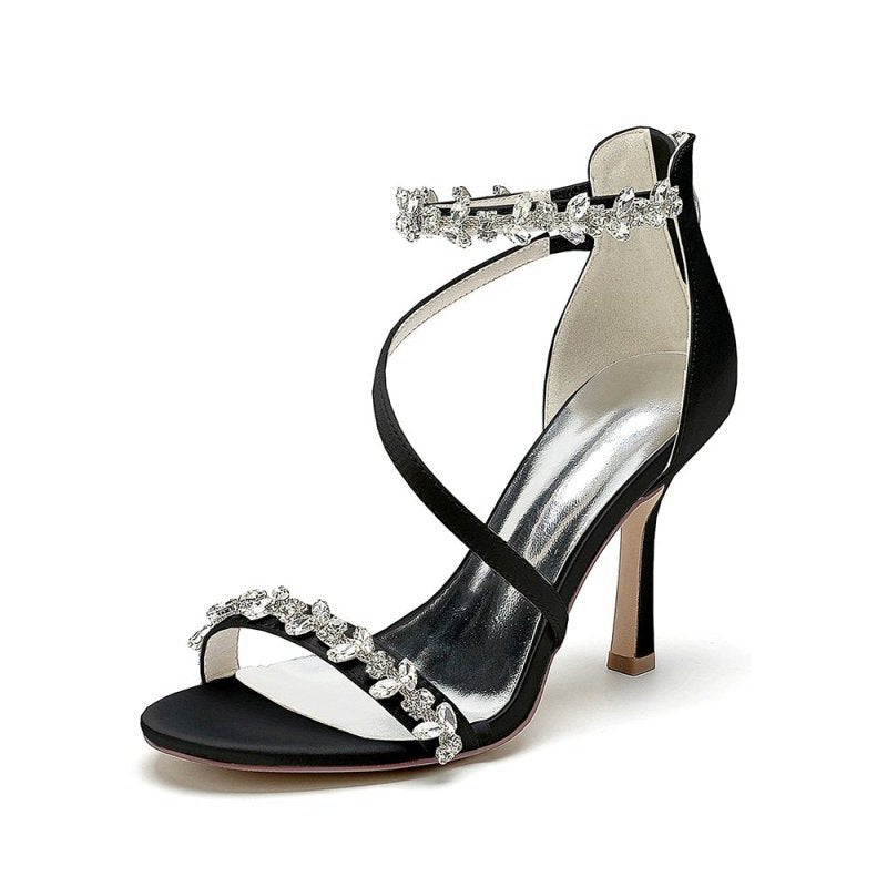 Elegant High Heels with Crystal and Accents