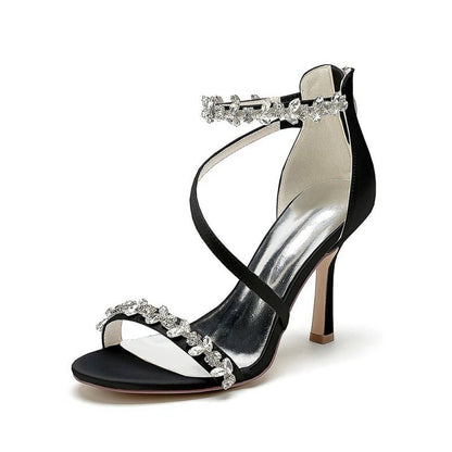 Elegant High Heels with Crystal and Accents