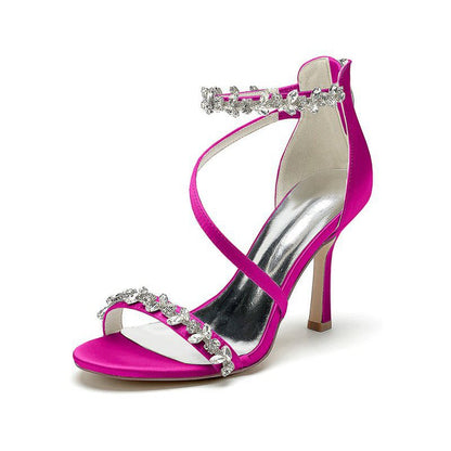 Elegant High Heels with Crystal and Accents