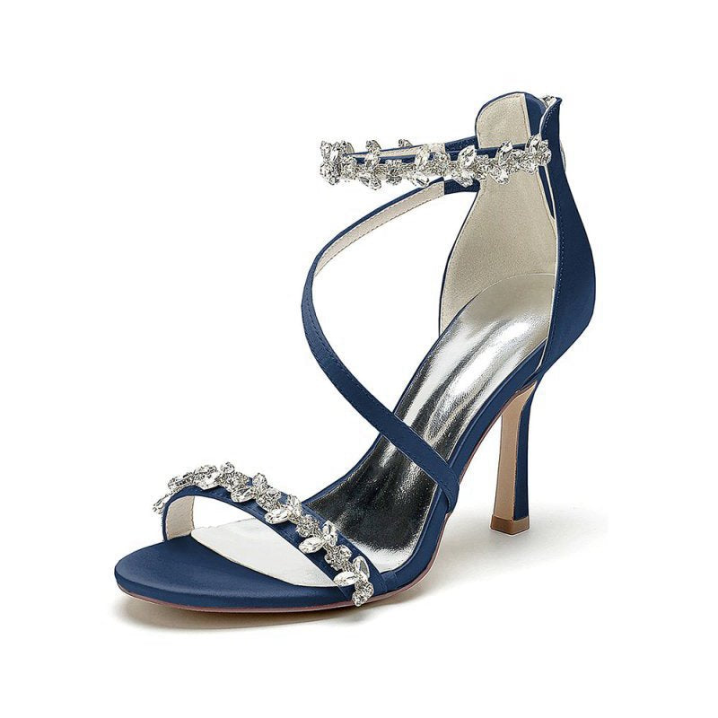 Elegant High Heels with Crystal and Accents