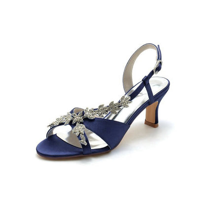 Elegant High Heel Sandals with Ornament
