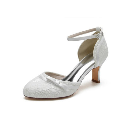 Chic Lace Pointed-Toe Heels with Heel