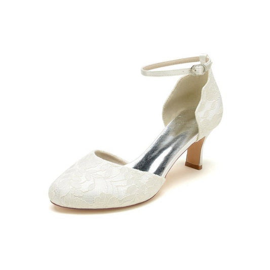 Elegant Lace High Heels with Hollow-out Design