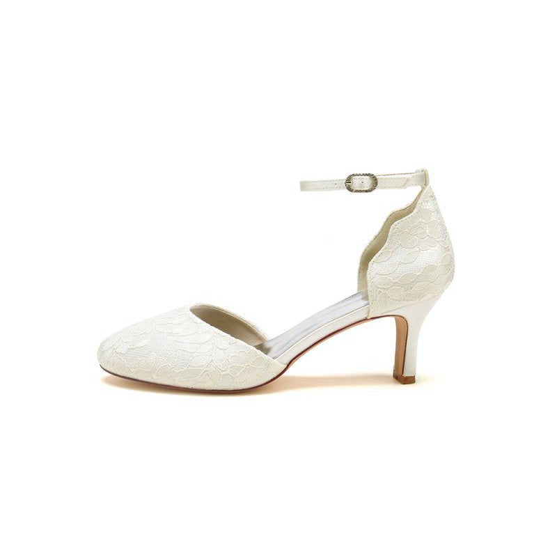 Elegant Lace High Heels with Hollow-out Design