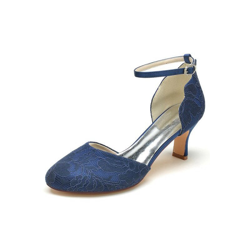 Elegant Lace High Heels with Hollow-out Design