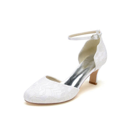 Elegant Lace High Heels with Hollow-out Design