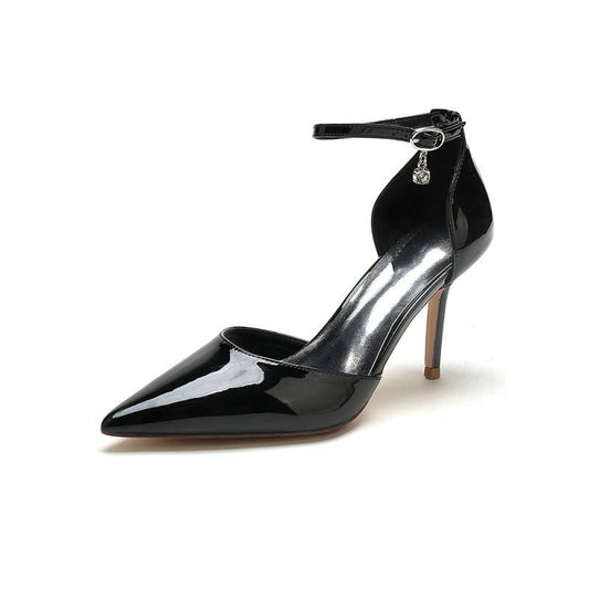 Pointed-Toe High Heels with Ankle Strap