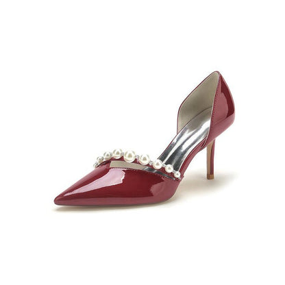 Elegant High Heels with Pearl Decoration