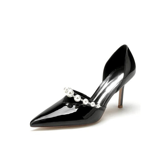 Elegant High Heels with Pearl Embellishment