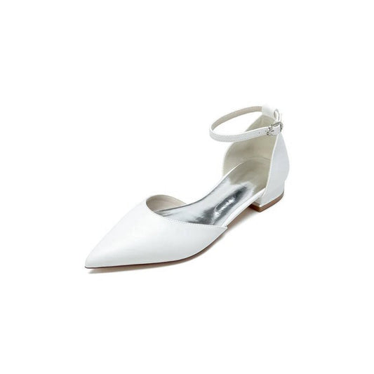 Simple Ankle Strap Buckle Kitten Heels