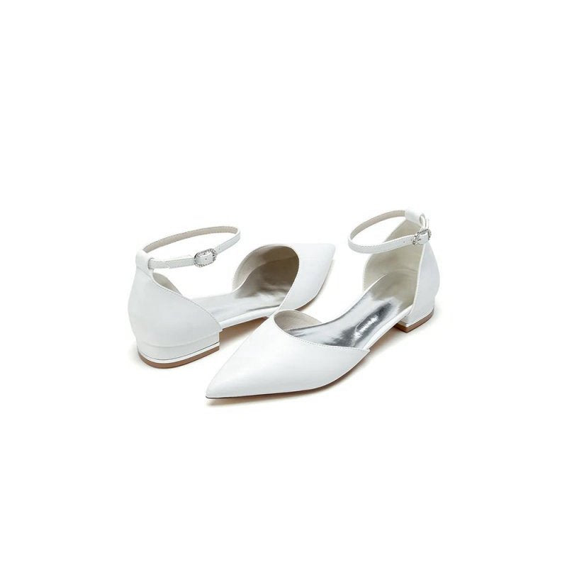 Simple Ankle Strap Buckle Kitten Heels