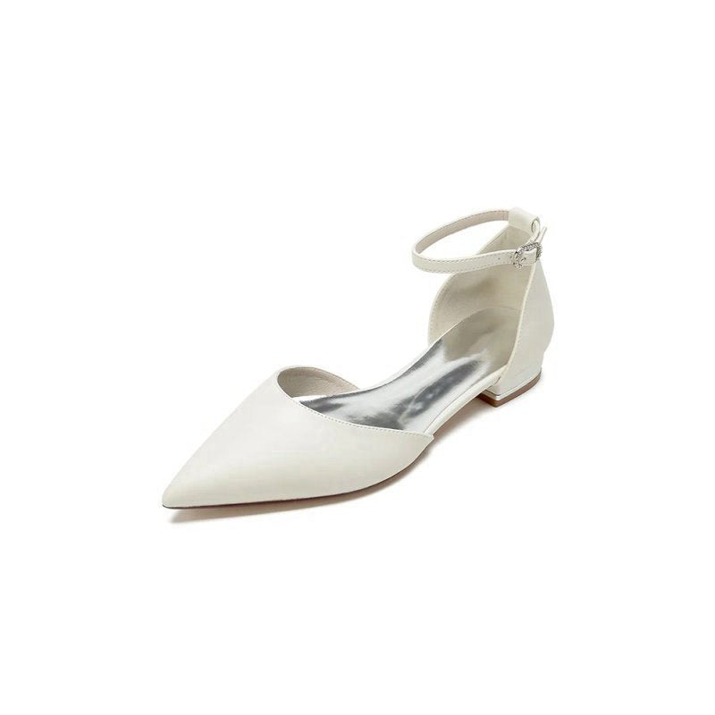Simple Ankle Strap Buckle Kitten Heels