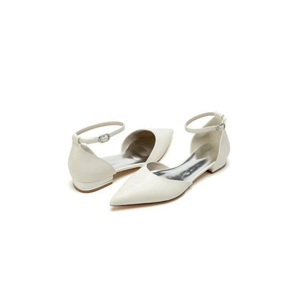 Simple Ankle Strap Buckle Kitten Heels