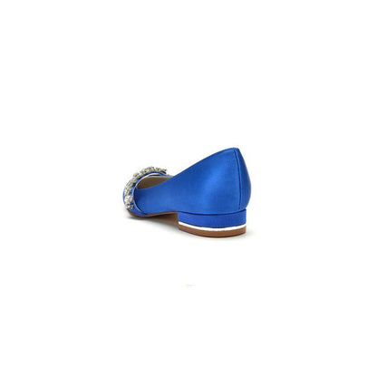 Chic Rhinestone Pointed Toe Kitten Heels
