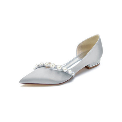 Pearl Pointed Toe Kitten Heels