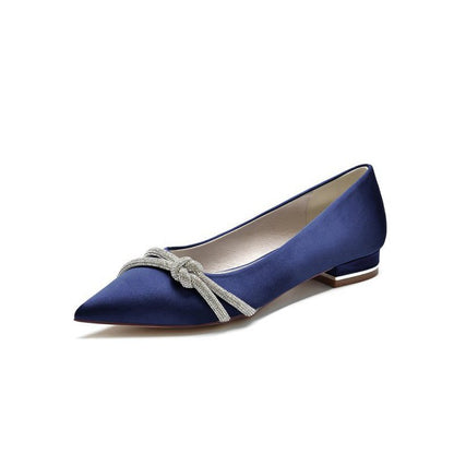 Pointed Toe Glitter Strap Kitten Heels