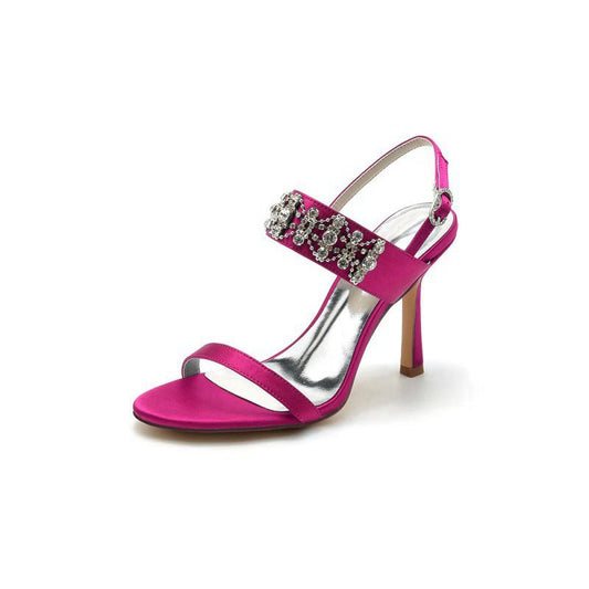 Rhinestone Beaded Ankle Straps Party Shoes