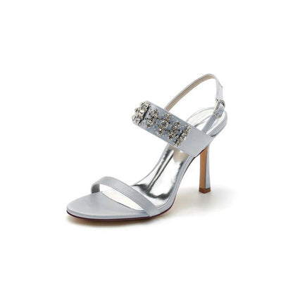 Rhinestone Beaded Ankle Straps Party Shoes