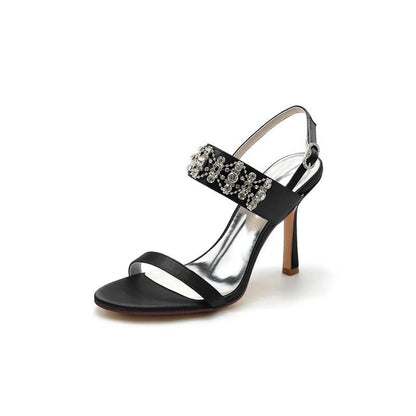 Rhinestone Beaded Ankle Straps Party Shoes